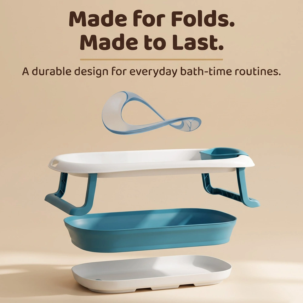 BT Basic Bathtub With Soap Bar white blue