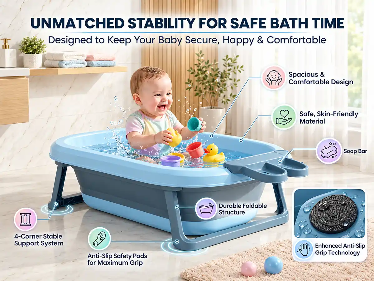 BT Luxe Baby Bath Tub with Soap Bar