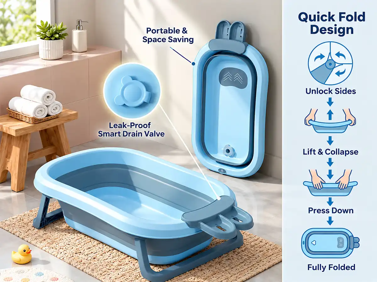 BT Luxe Baby Bath Tub with Soap Bar