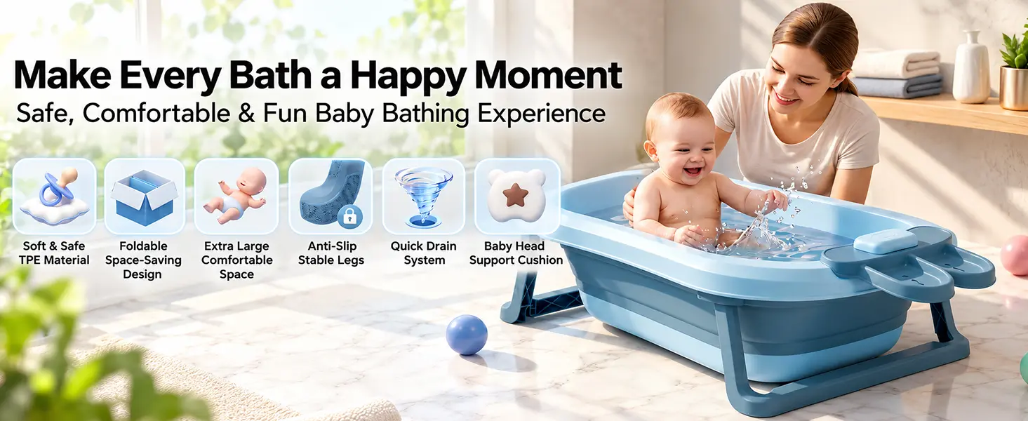 BT Luxe Baby Bath Tub with Soap Bar