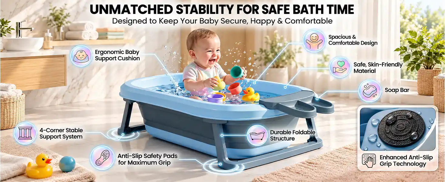 BT Luxe Baby Bath Tub with Soap Bar
