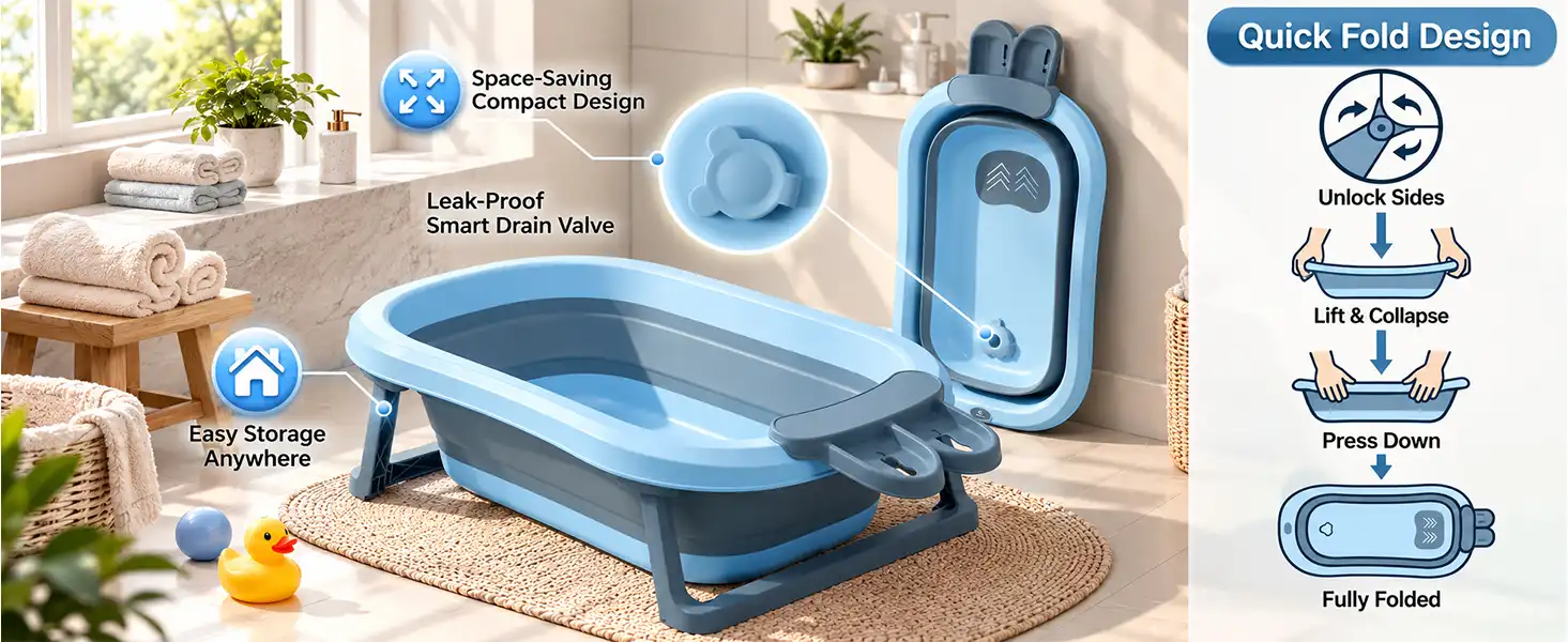 BT Luxe Baby Bath Tub with Soap Bar