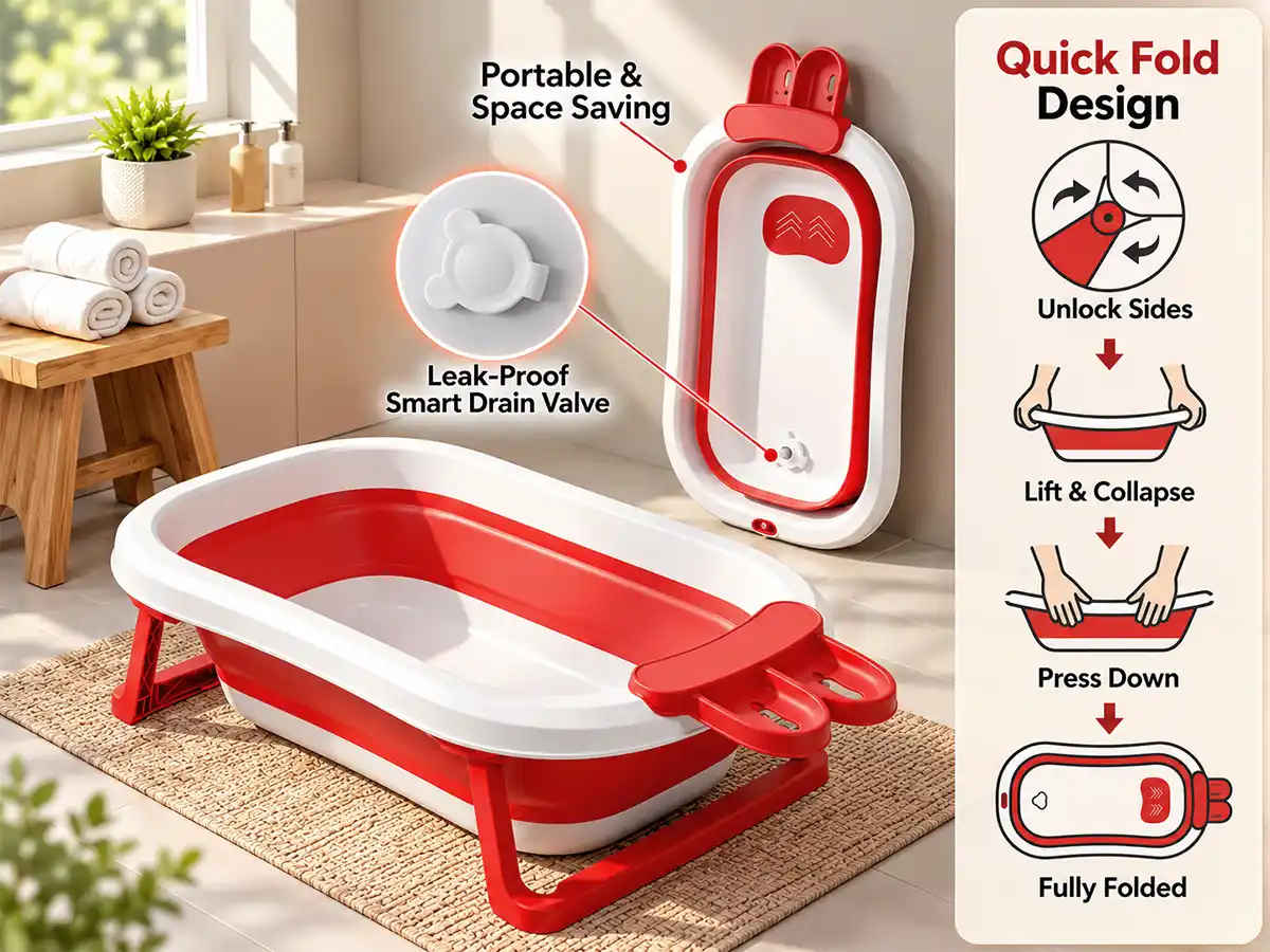BT Luxe Portable Baby Bathtub