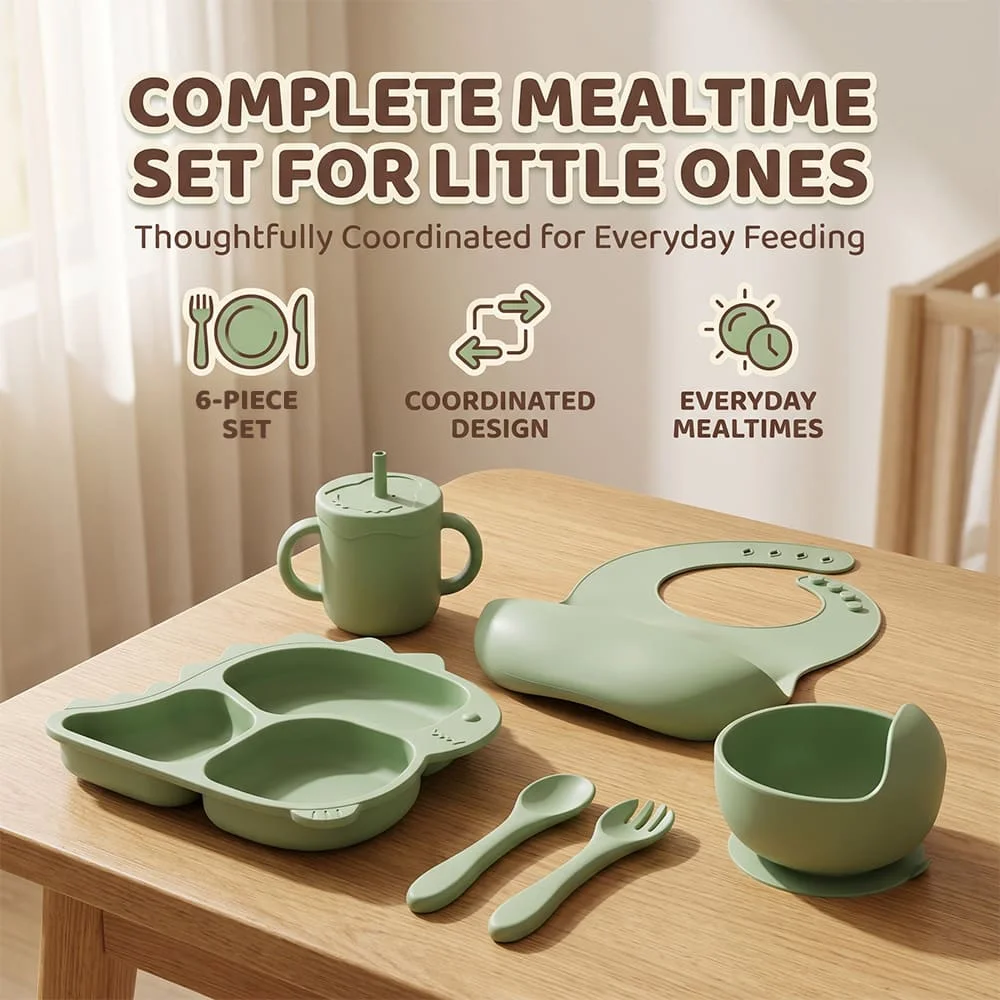 Baby feeding set green3