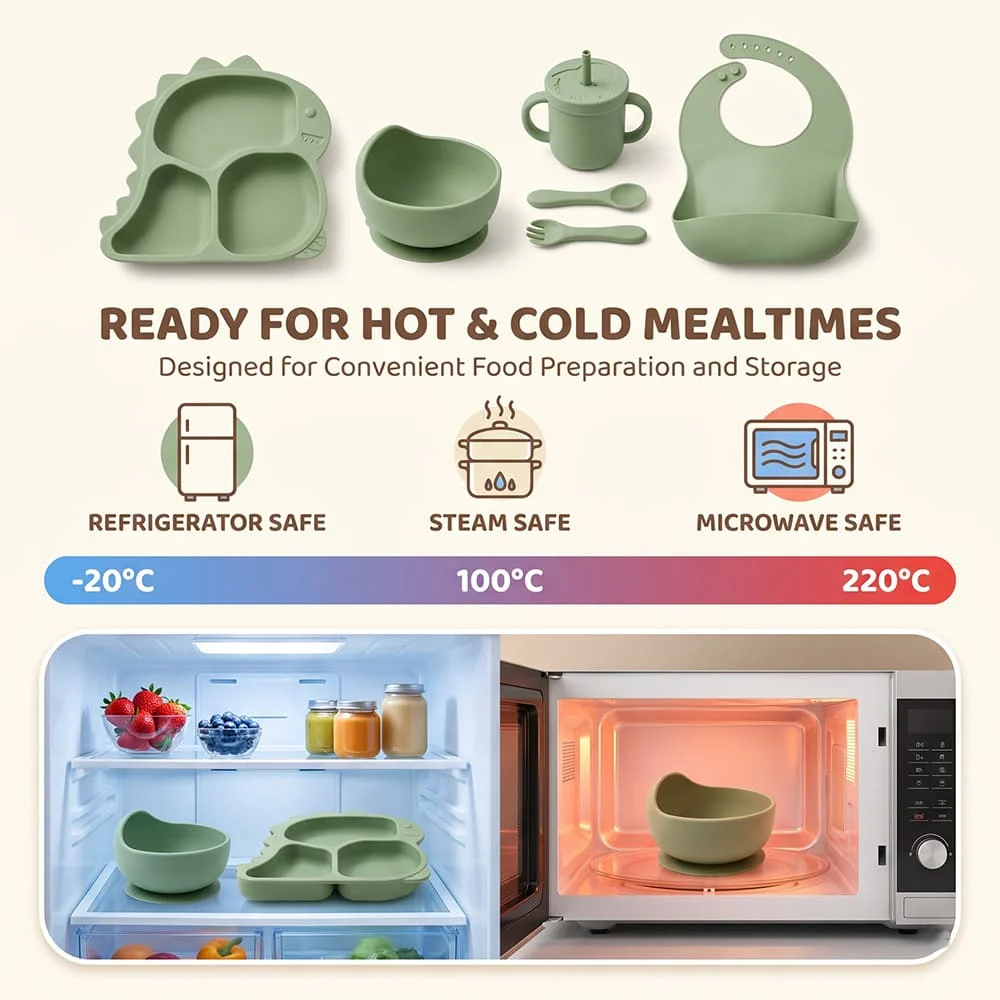 Baby feeding set green5