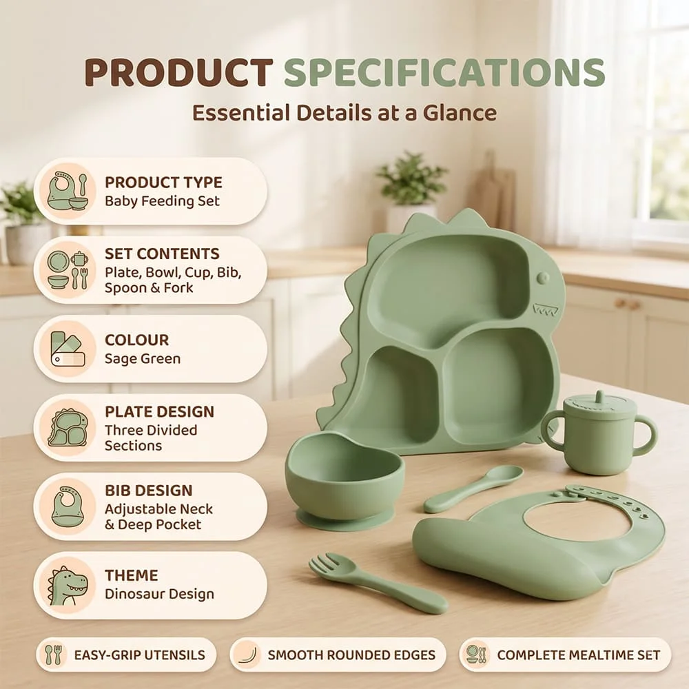 Baby feeding set green7