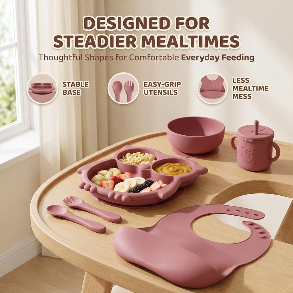 Baby feeding set pink4