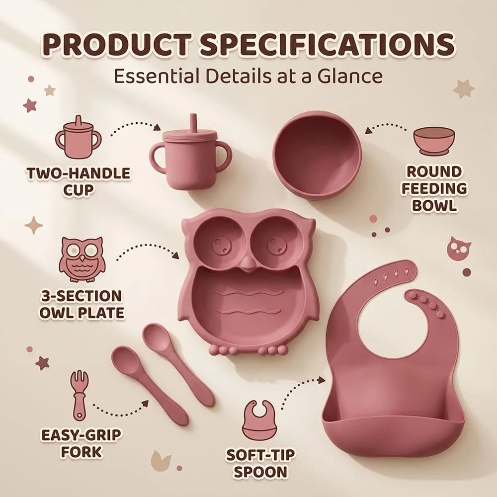 Baby feeding set pink7