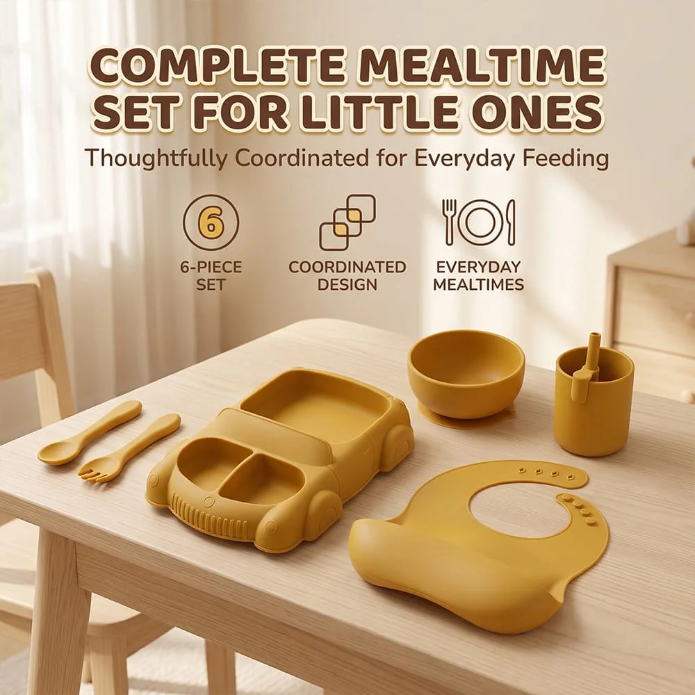 Baby feeding set yellow3