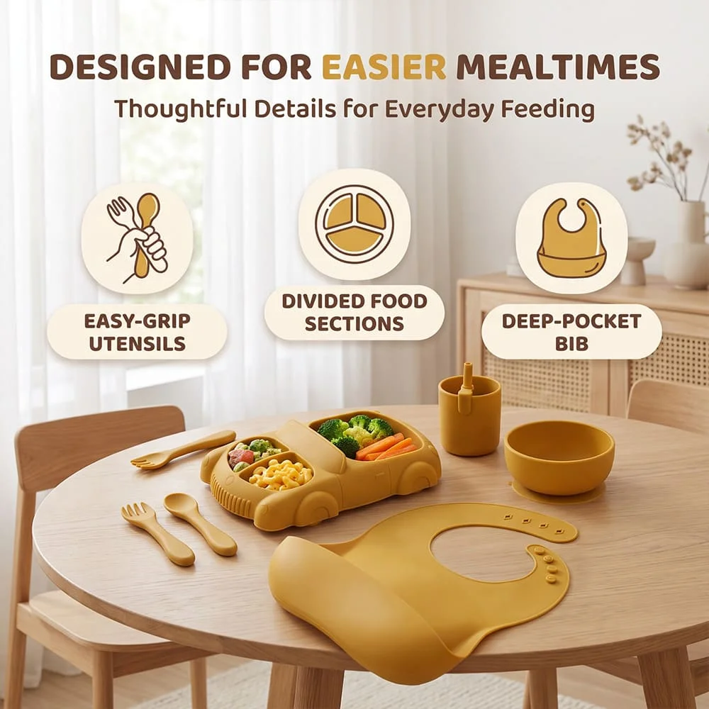 Baby feeding set yellow4