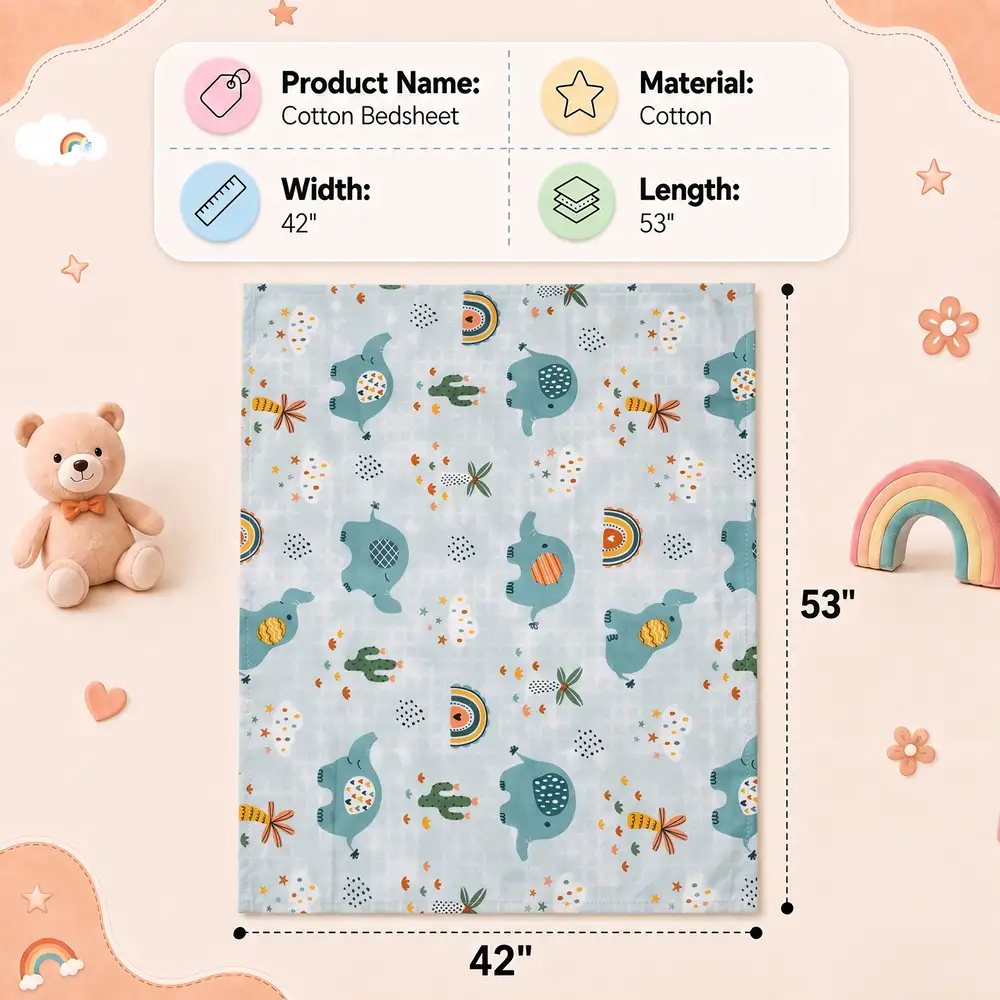 Bedsheet elephant print