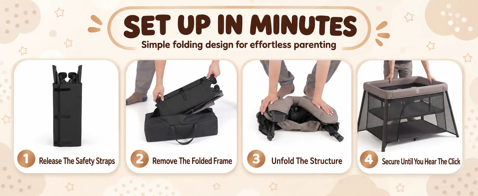 3-in-1 Baby Travel Bed & Play Space
