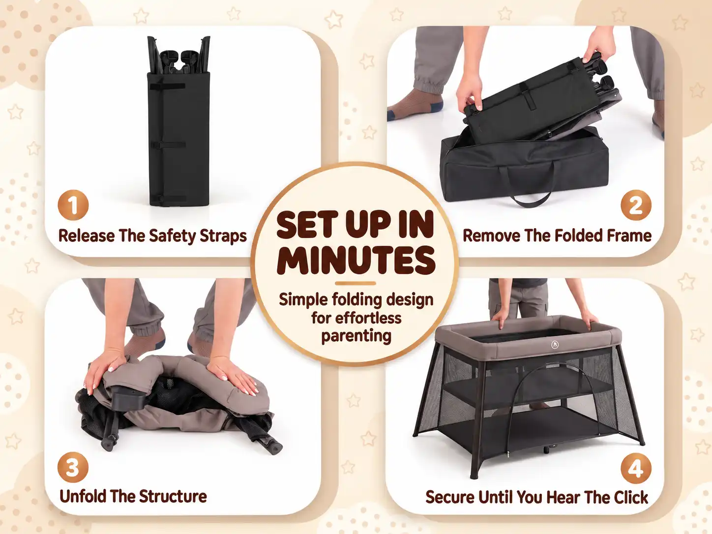 3-in-1 Baby Travel Bed & Play Space