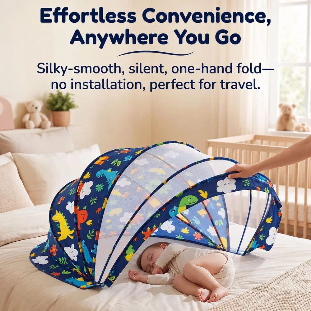 Foldable Baby Mosquito Net Dinosaur Print