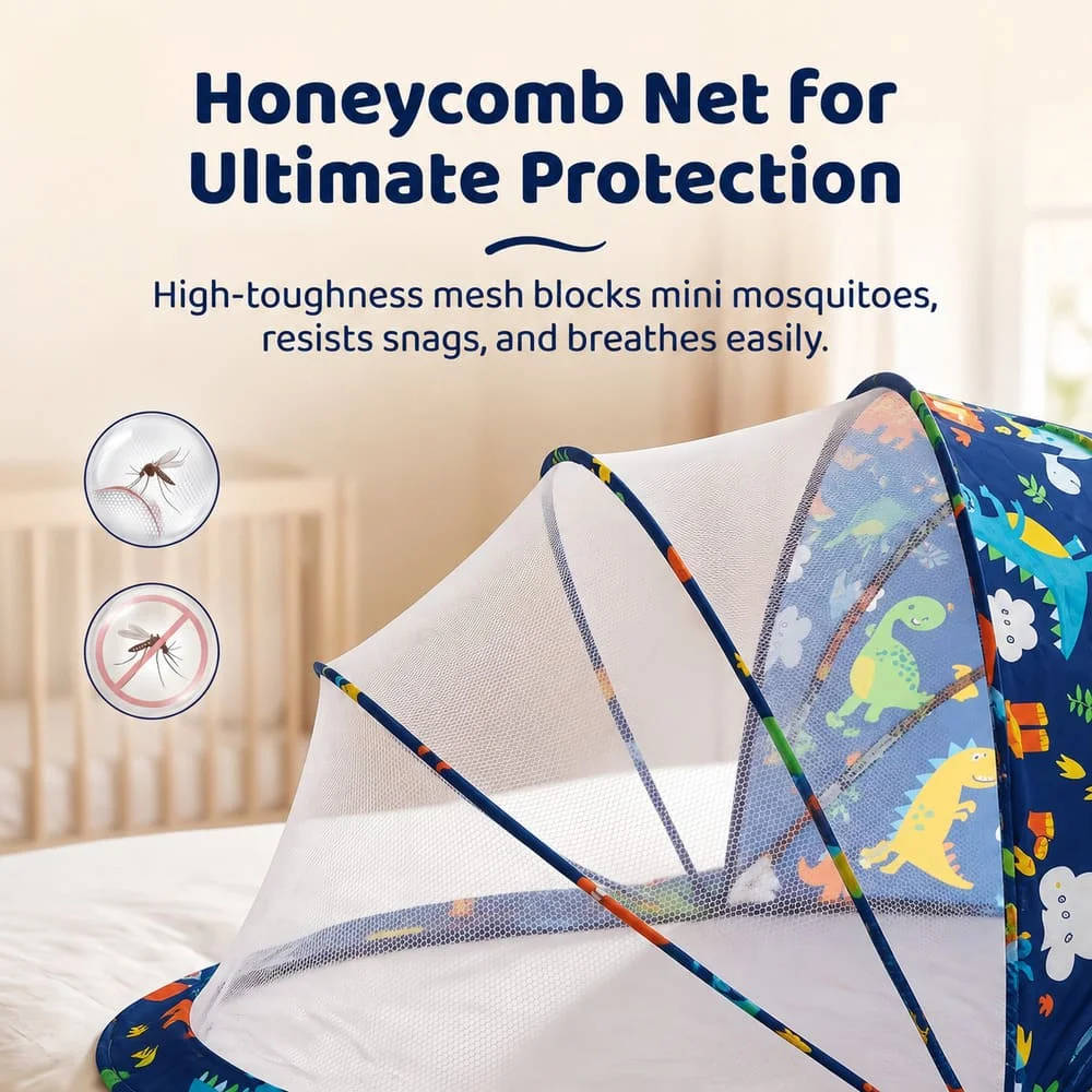 Foldable Baby Mosquito Net Dinosaur Print