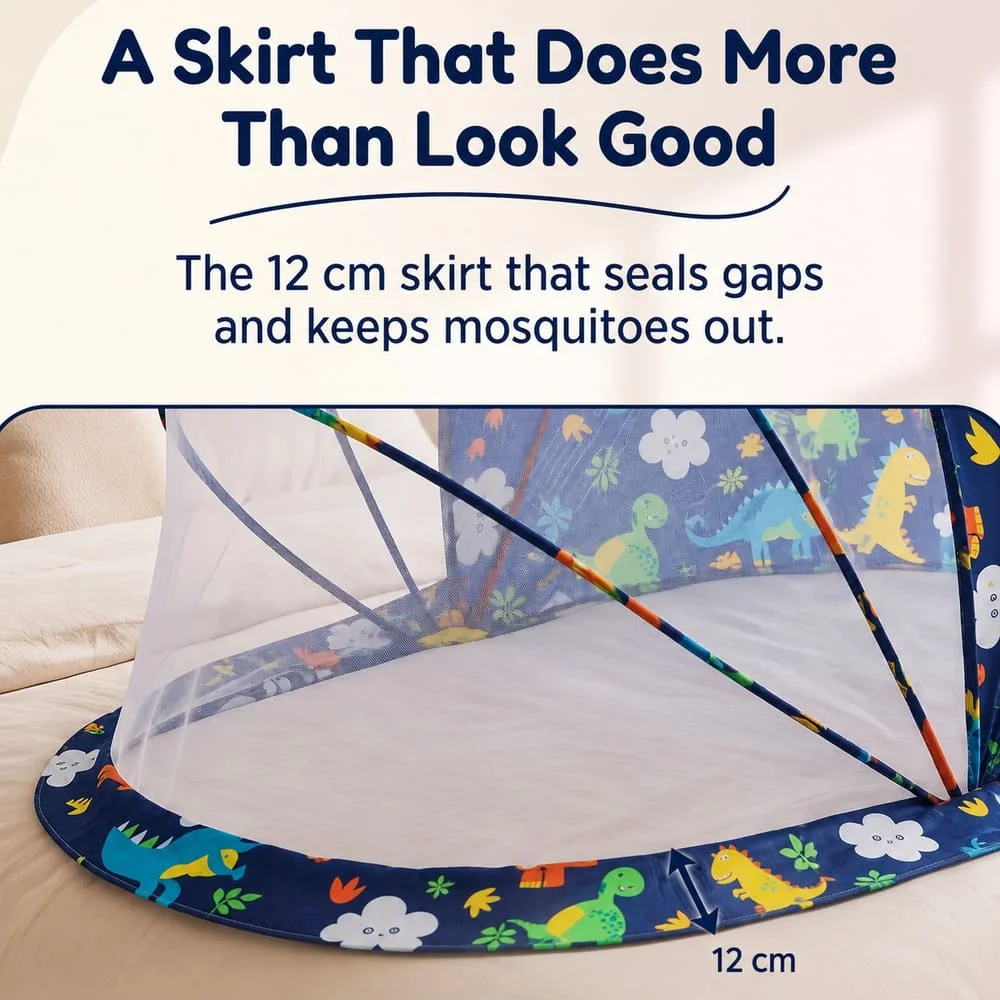 Foldable Baby Mosquito Net Dinosaur Print