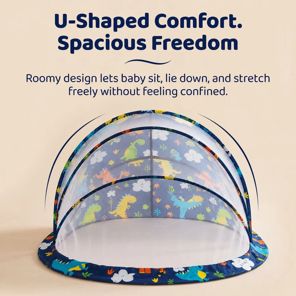 Foldable Baby Mosquito Net Dinosaur Print