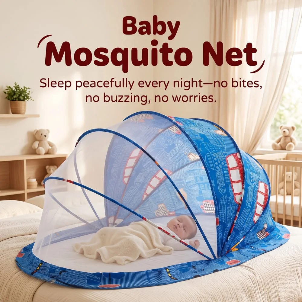 Foldable Baby Mosquito Net Traffice Print