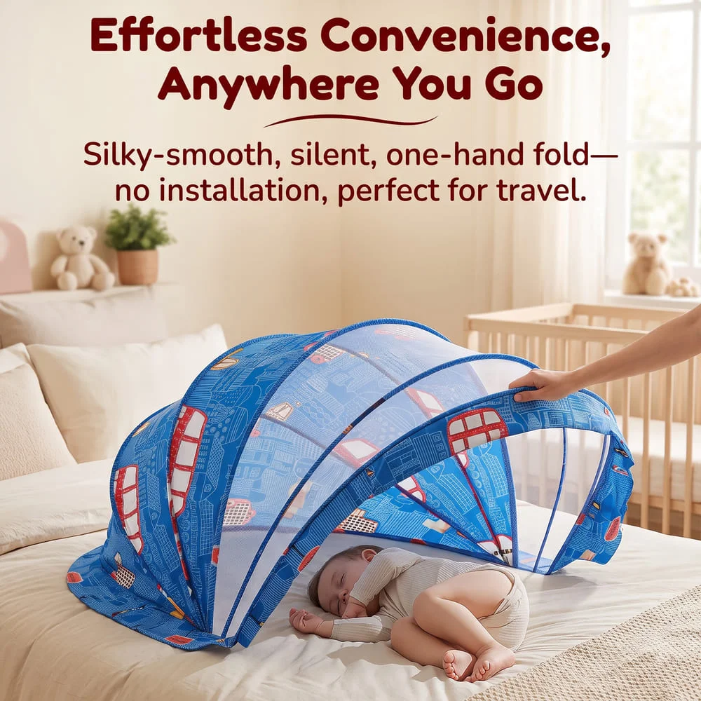 Foldable Baby Mosquito Net Traffice Print
