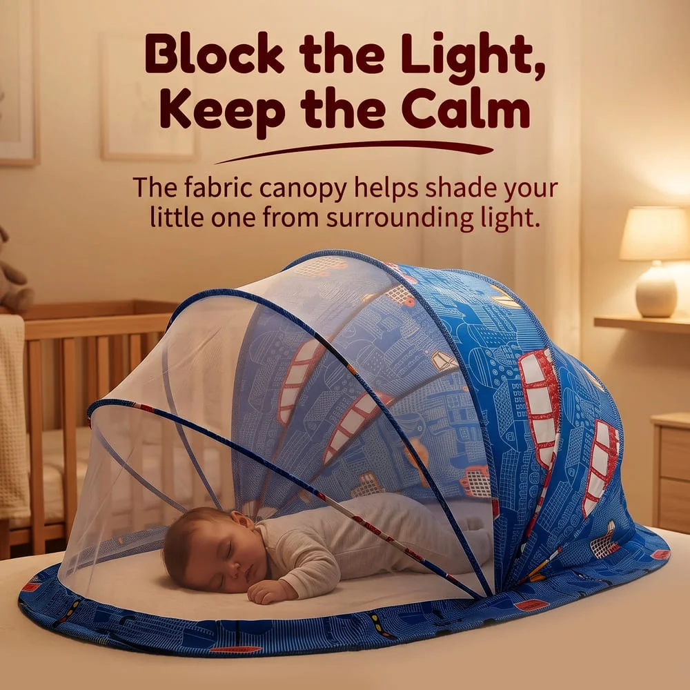 Foldable Baby Mosquito Net Traffice Print