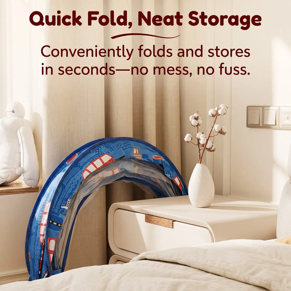 Foldable Baby Mosquito Net Traffice Print
