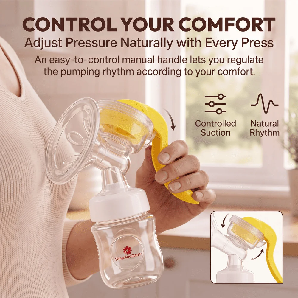 Manual Breast Pump Yellow (1)
