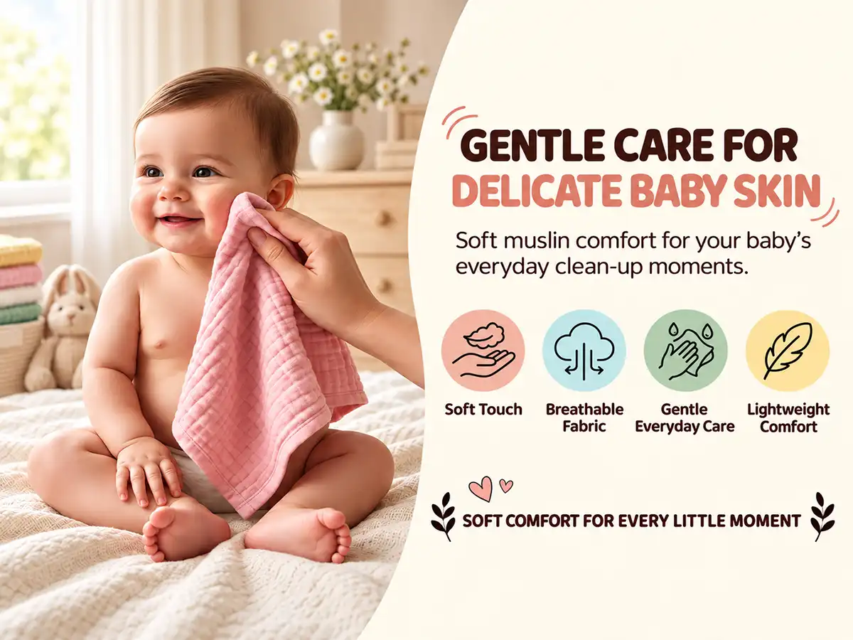 Muslin Cotton Baby Face Towels