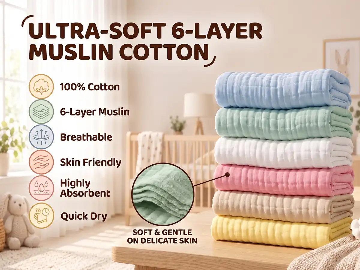 Muslin Cotton Baby Face Towels