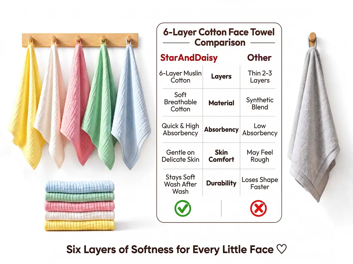 Muslin Cotton Baby Face Towels