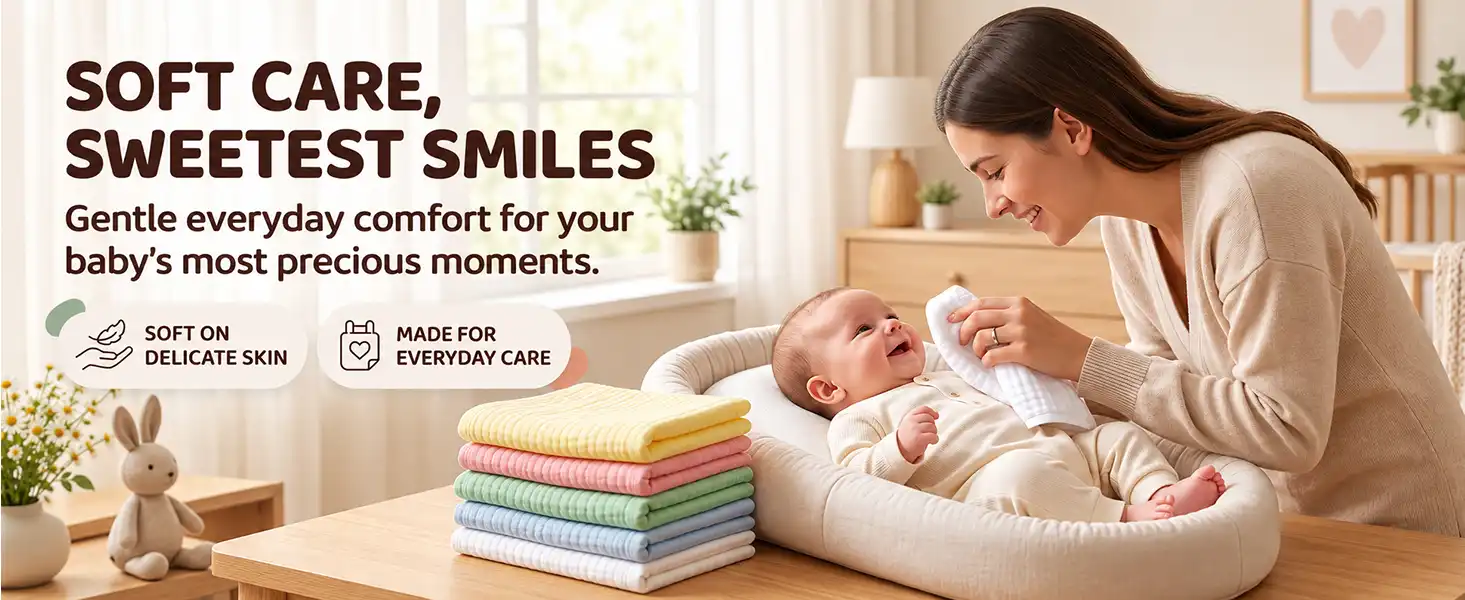 Muslin Cotton Baby Face Towels