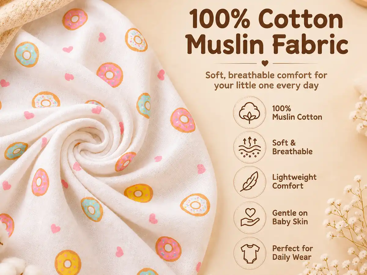 Baby Girls Cotton Muslin Frock