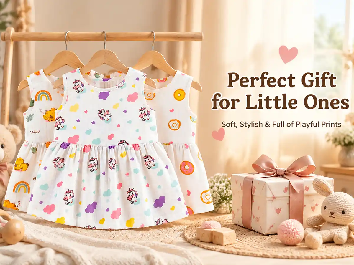 Baby Girls Cotton Muslin Frock