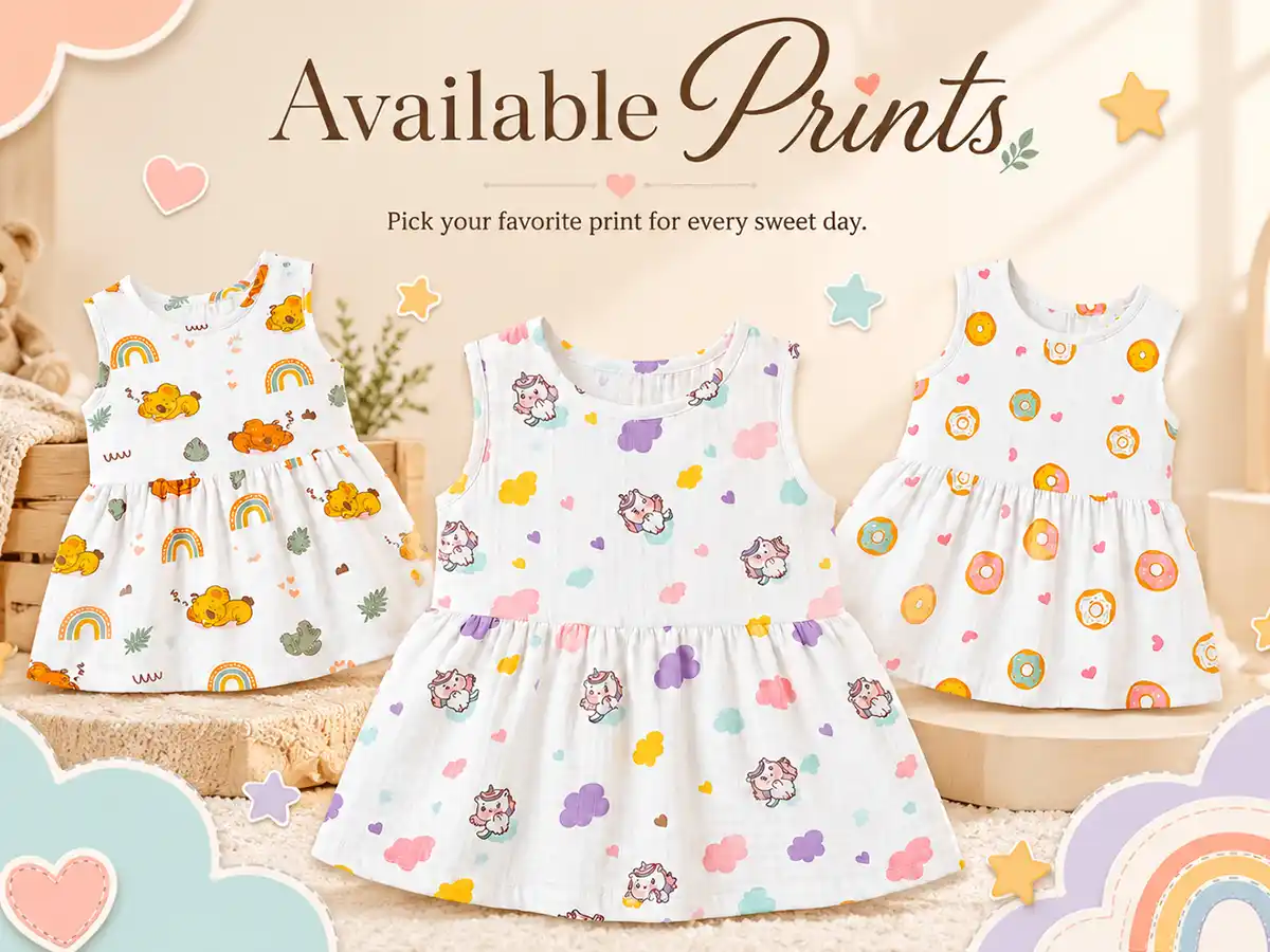 Baby Girls Cotton Muslin Frock