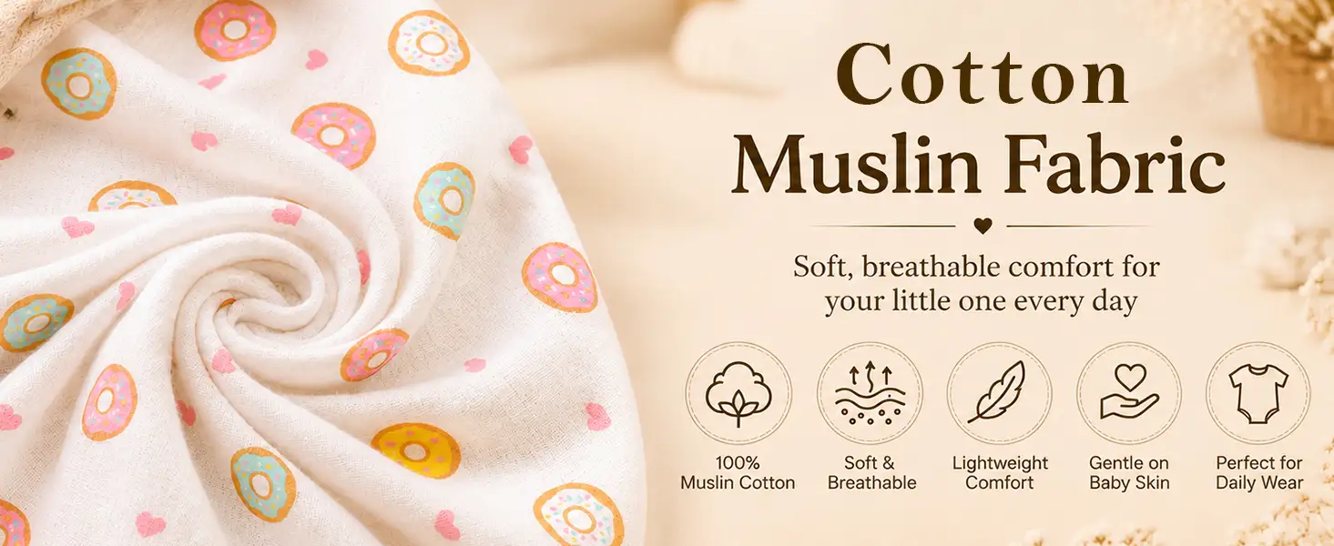 Baby Girls Cotton Muslin Frock