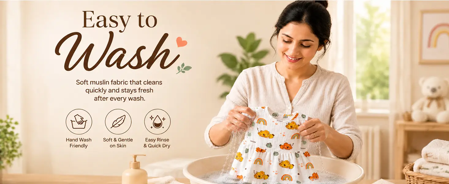 Baby Girls Cotton Muslin Frock