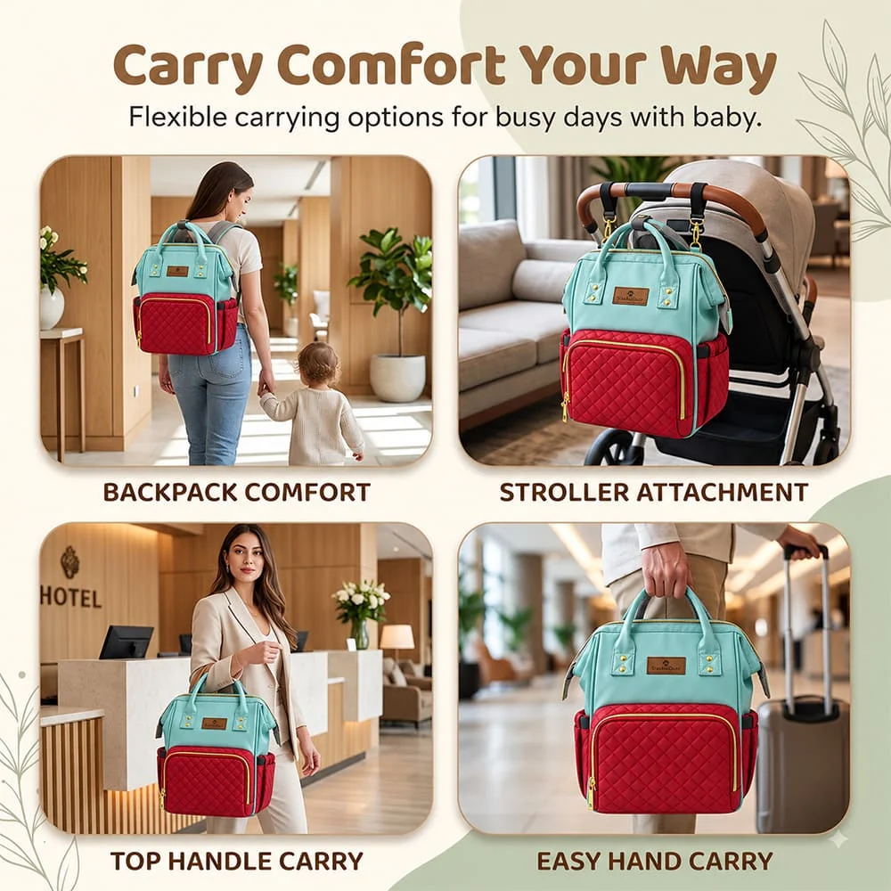 Nestiva Maternity Bag blue red