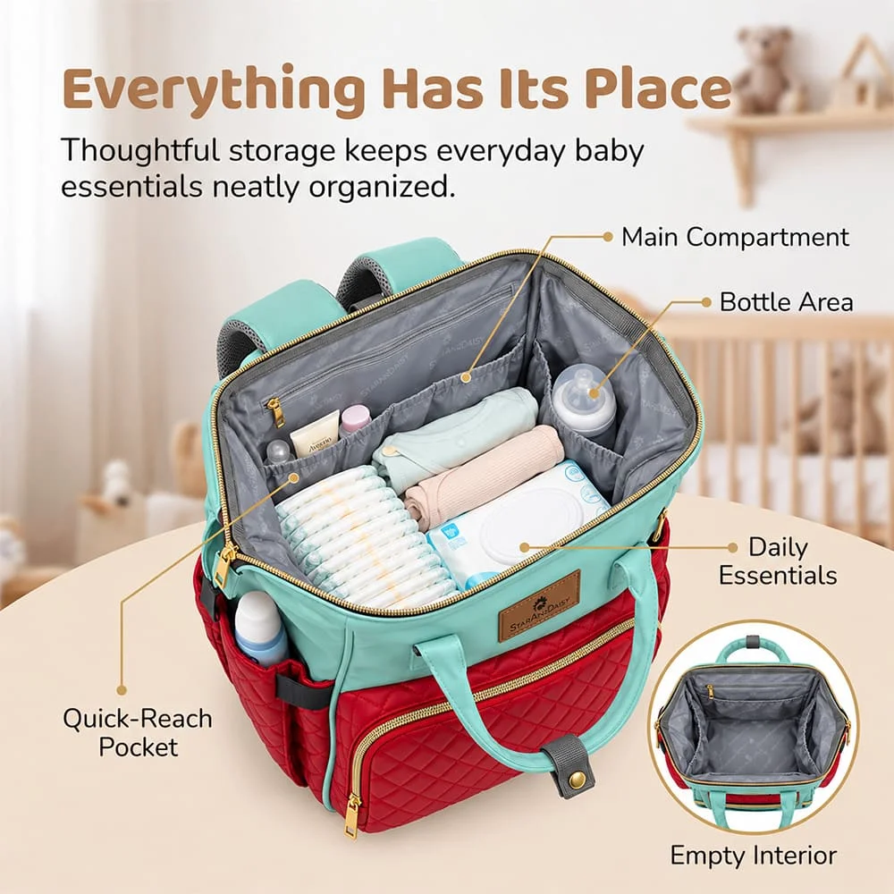 Nestiva Maternity Bag blue red