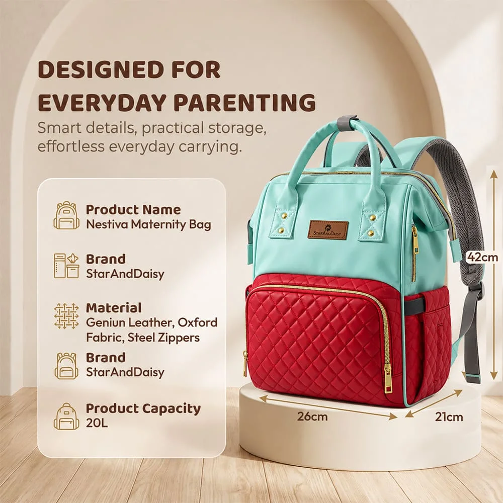 Nestiva Maternity Bag blue red