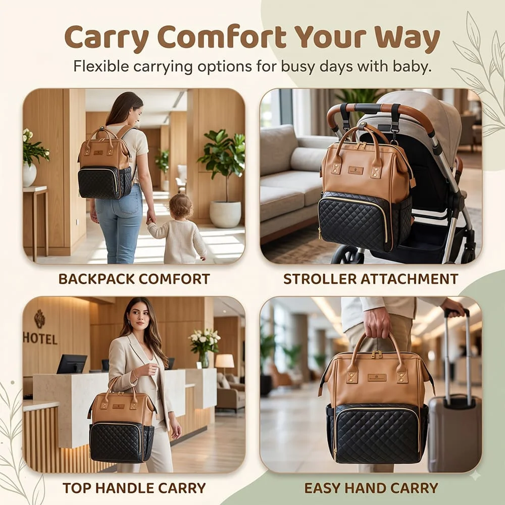 Nestiva Maternity Bag brown black