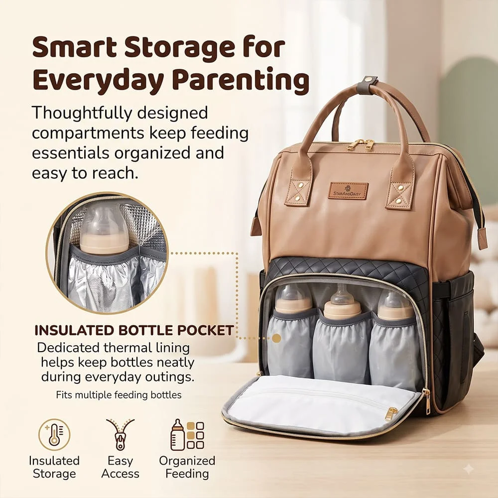 Nestiva Maternity Bag brown black