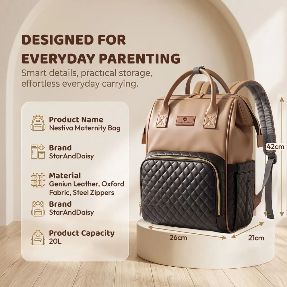 Nestiva Maternity Bag brown black