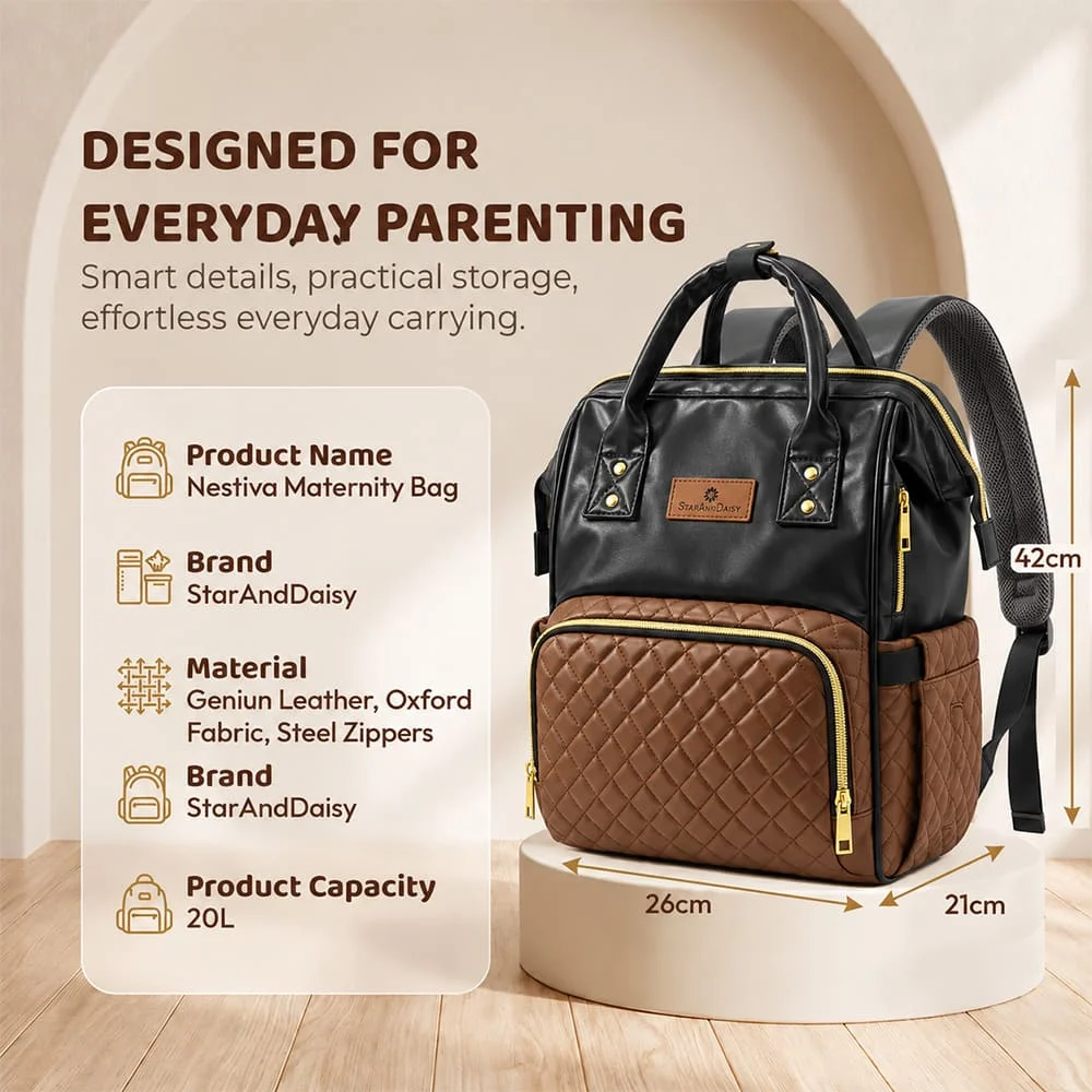 Nestiva Maternity Bag dark brown