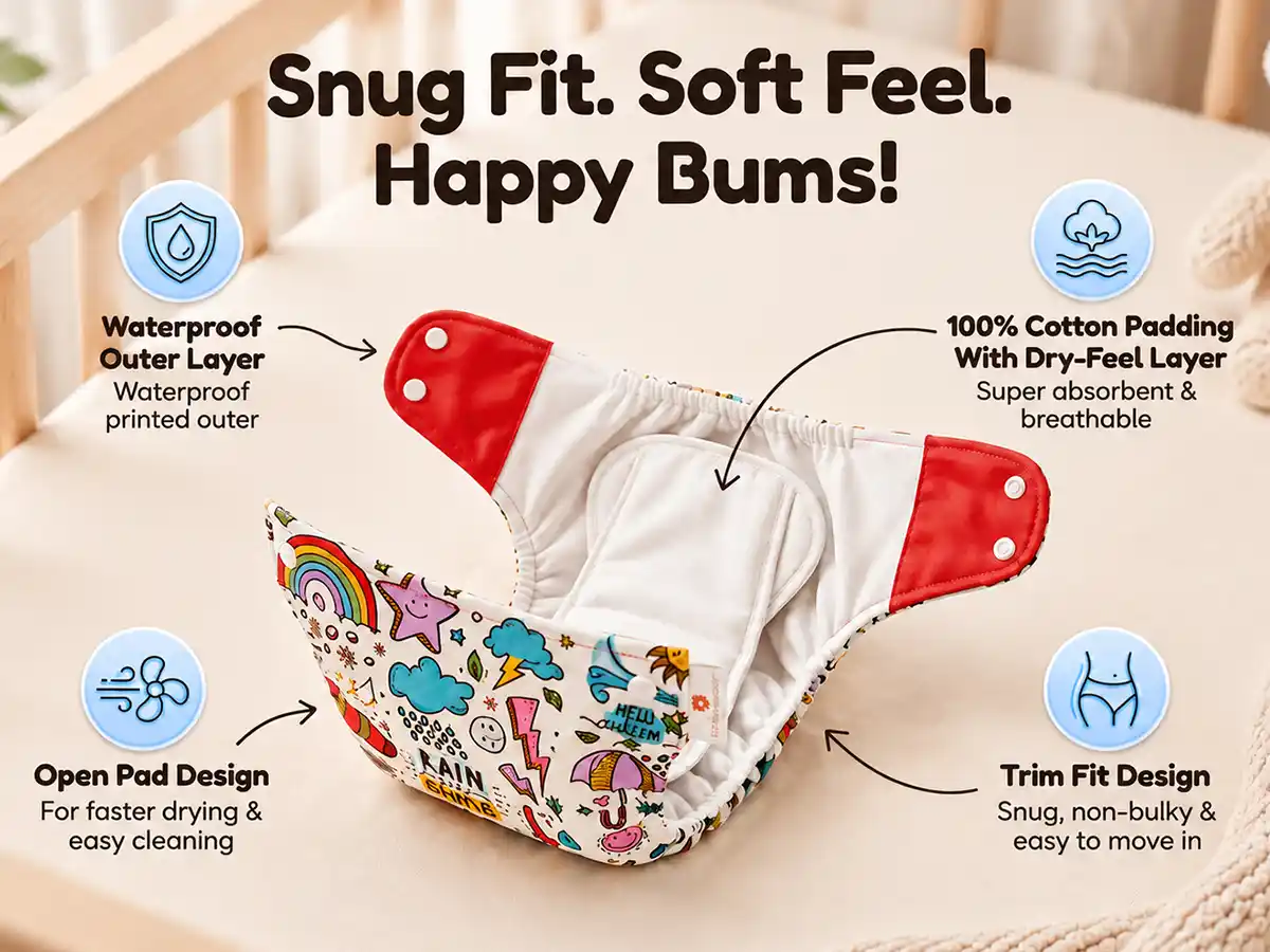 Reusable Baby Cloth Diaper