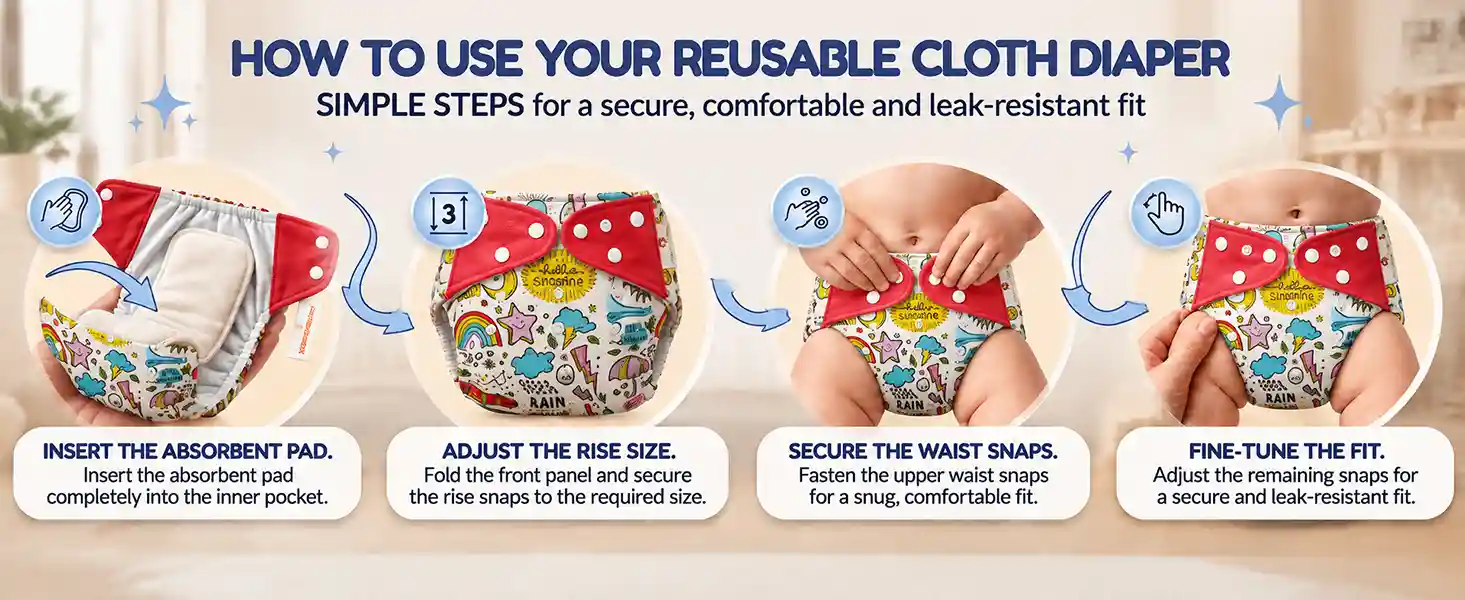 Reusable Baby Cloth Diaper