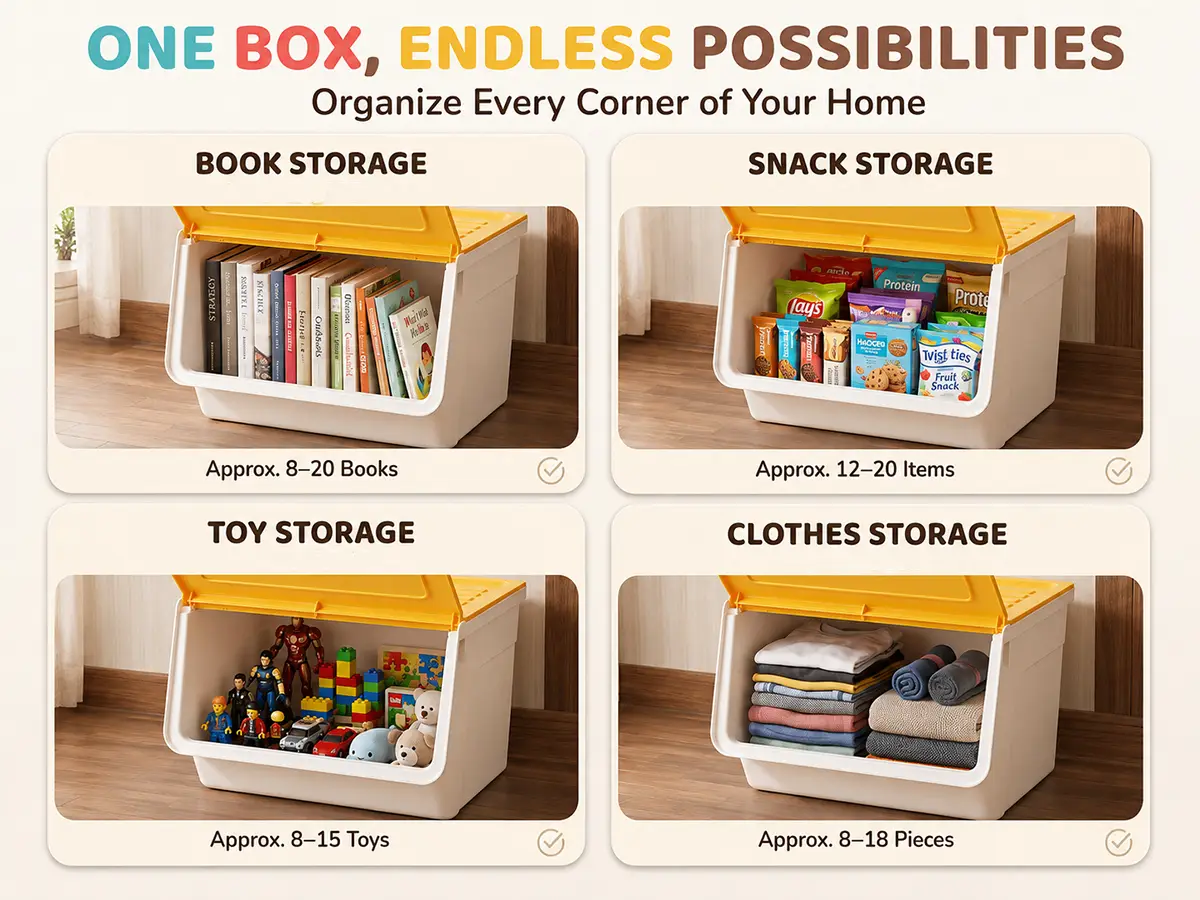 CozyCube 42L Stackable Storage Boxes