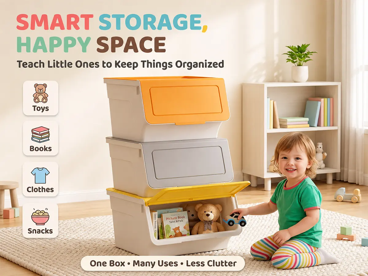 CozyCube 42L Stackable Storage Boxes