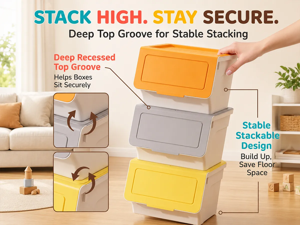CozyCube 42L Stackable Storage Boxes