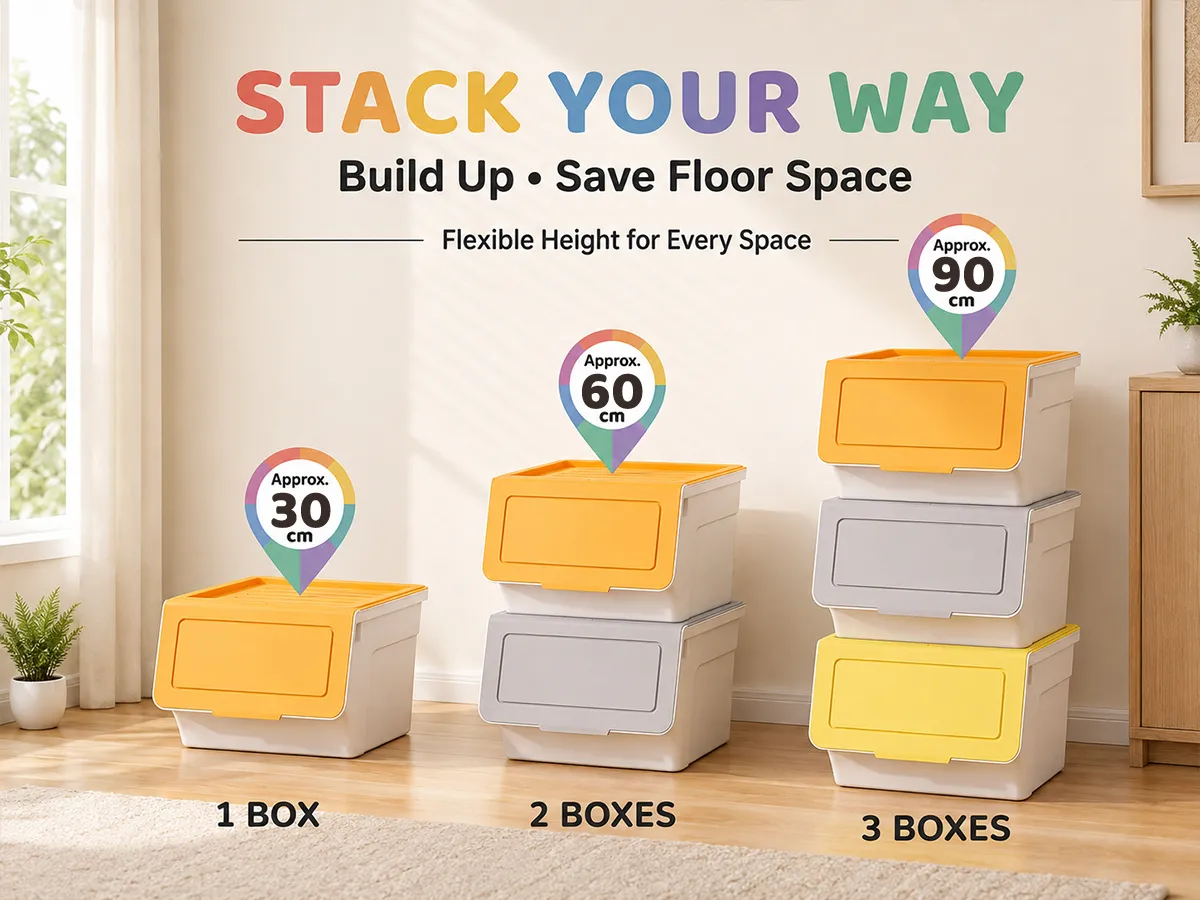 CozyCube 42L Stackable Storage Boxes