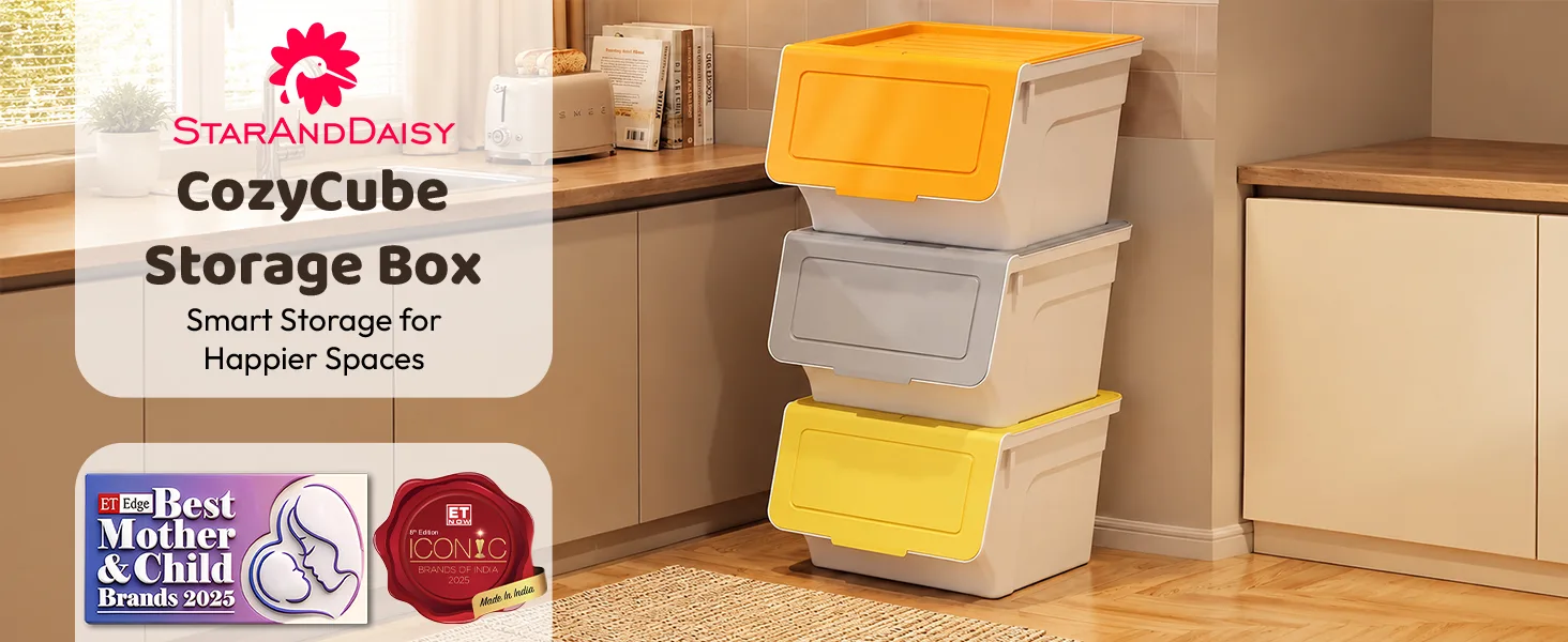 CozyCube 42L Stackable Storage Boxes