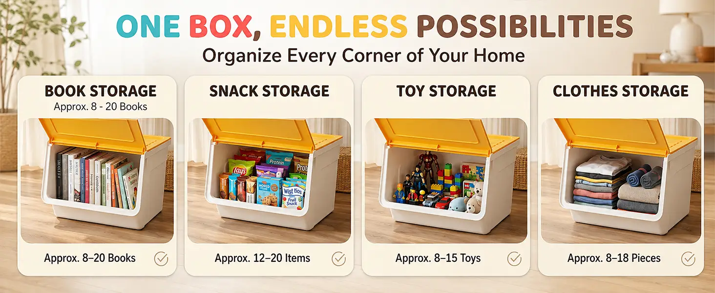 CozyCube 42L Stackable Storage Boxes